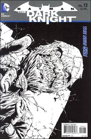 Batman: The Dark Knight (2011/11) issue 12-B Wraparound 1:25 Black and White Cover