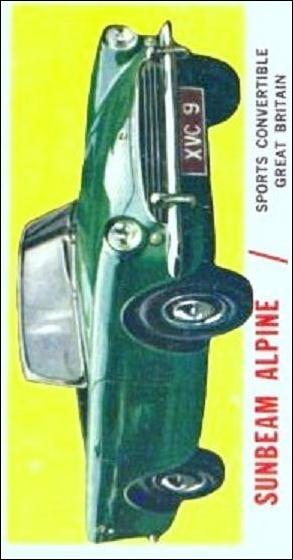 Sports Cars (1961) (Base Set) card 37 Sunbeam Alpine
