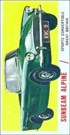 Sports Cars (1961) (Base Set) card 37 Sunbeam Alpine