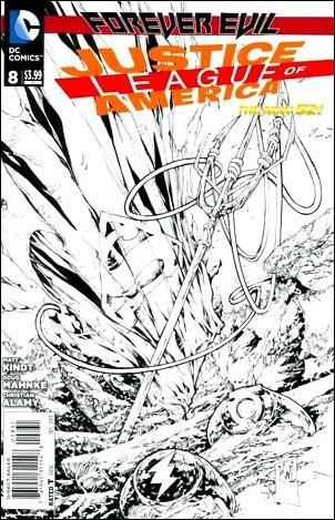 Justice League of America (2013)  issue 8-E Ken Lashley 1:100 Black and White Cover