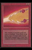 Magic the Gathering: Limited Edition Beta (Base Set) card 153 Fork