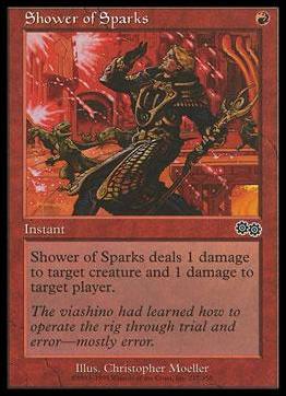 Magic the Gathering: Urza's Saga (Base Set) card 217 Shower of Sparks