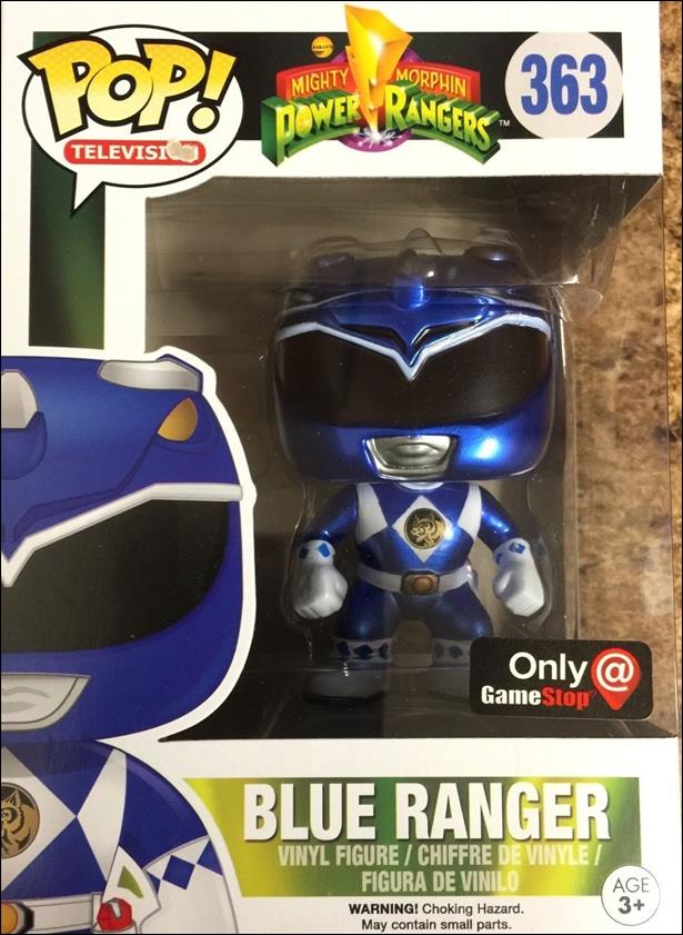POP! Television figure 363-B Blue Ranger (Metallic) GameStop