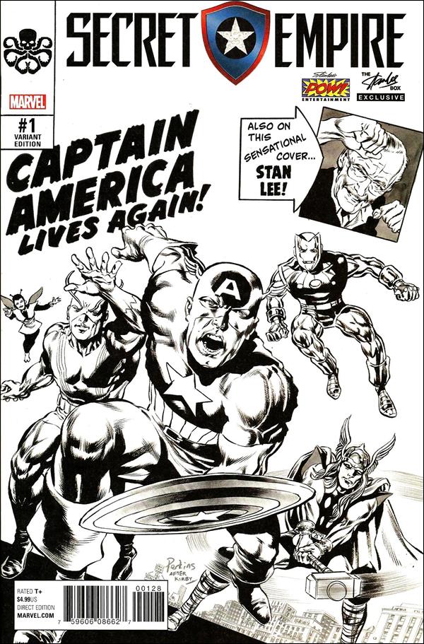 Secret Empire issue 1-J Mike Perkins Stan Lee Box Sketch Cover