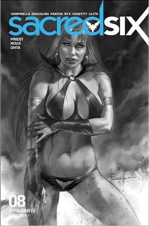 Sacred Six issue 8-N Lucio Parrillo 1:30 Black & White Cover