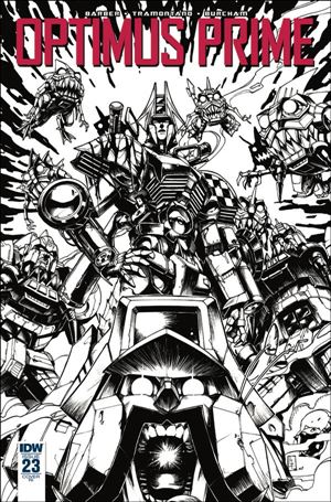Optimus Prime issue 23-C Kei Zama 1:10 Black & White Cover