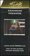 Star Wars: Enhanced Premiere card 1-F Sealed "Luke with Lightsaber" Box