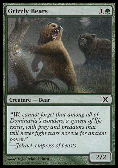 Magic the Gathering: 10th Edition (Base Set) card 268 Grizzly Bears