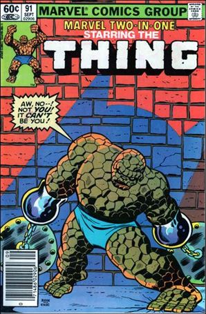 Marvel Two-in-One (1974) issue 91-B Newsstand Cover
