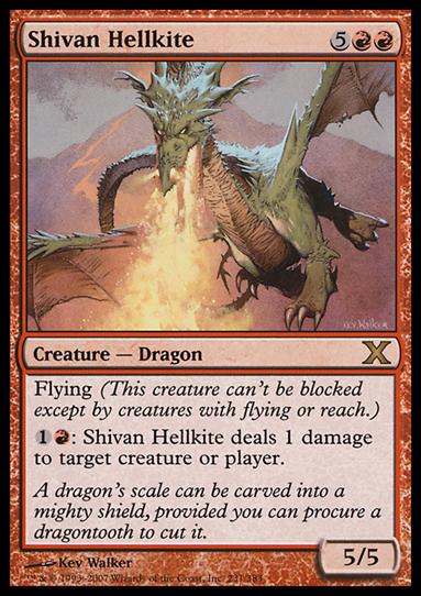 Magic the Gathering: 10th Edition (Base Set) card 231 Shivan Hellkite