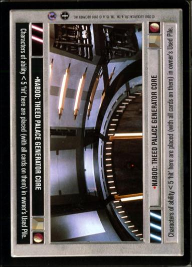 Star Wars: Reflections III (Base Set) card 186 Naboo: Theed Palace Generator Core