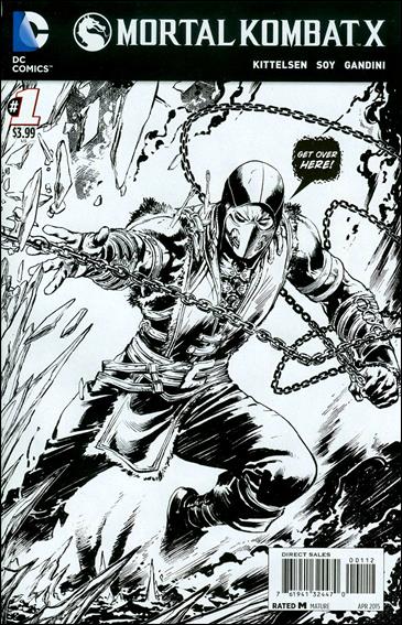 Mortal Kombat X issue 1-D Ivan Reis "Scorpion" B&W Cover (2nd Printing)