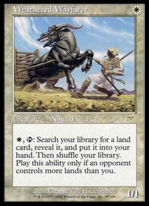 Magic the Gathering: Onslaught (Base Set) card 59 Weathered Wayfarer