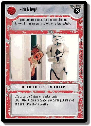 Star Wars: Cloud City Limited (Base Set) card 163 It's A Trap!