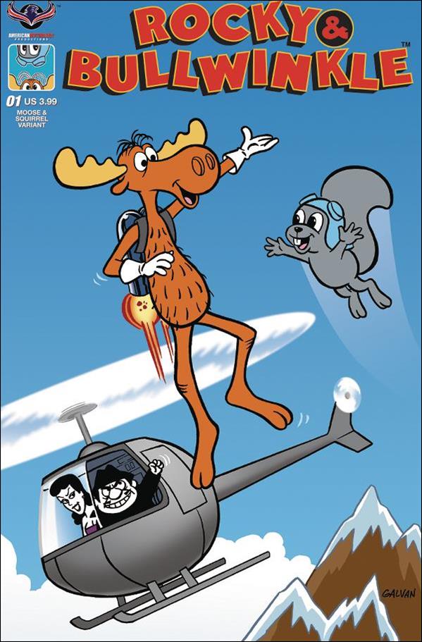 Rocky and Bullwinkle Show issue 1-B Bill Galvan Cover