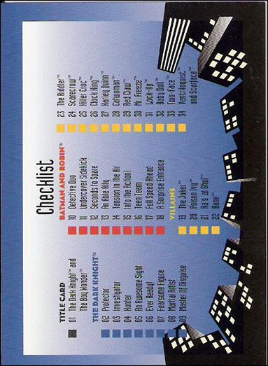 Adventures of Batman & Robin (Base Set) card 90 Checklist