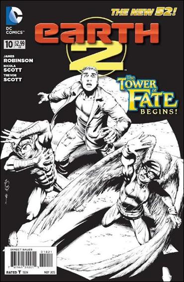 Earth 2 issue 10-B 1:25 Black and White Cover