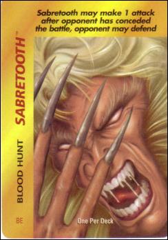 Marvel OverPower (Base Set) card nn185 Sabretooth: Blood Hunt