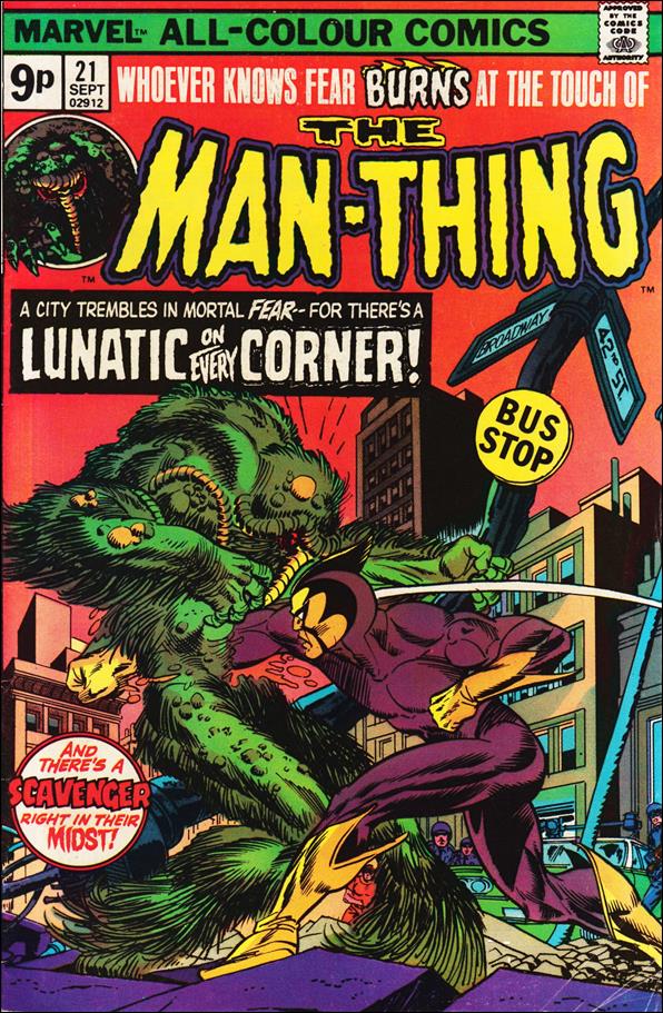 Man-Thing (1974) issue 21-B UK Price Cover