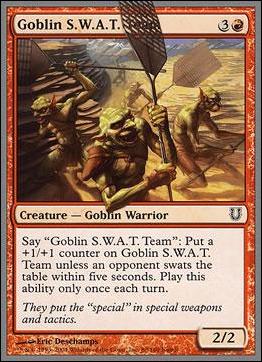 Magic the Gathering: Unhinged (Base Set) card 80 Goblin S.W.A.T. Team
