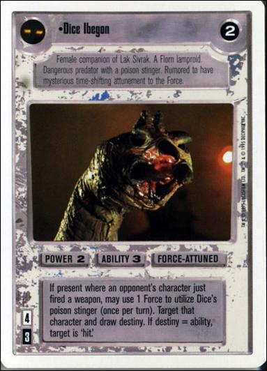 Star Wars: Premiere Unlimited (Base Set) card 164 Dice Ibegon
