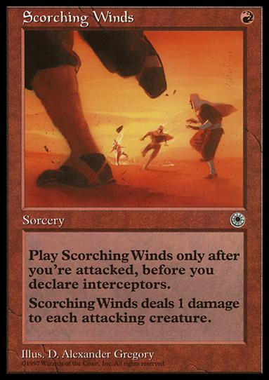 Magic the Gathering: Portal (Base Set) card 149 Scorching Winds