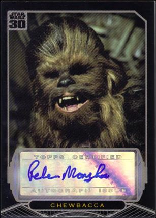 Star Wars 30th Anniversary (Autograph Subset) card nn21 Peter Mayhew - Chewbacca 1/100 (1:4920 packs)