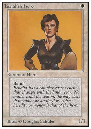 Magic the Gathering: Unlimited (Base Set) card 4 Benalish Hero