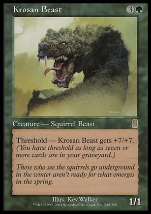Magic the Gathering: Odyssey (Base Set) card 248 Krosan Beast