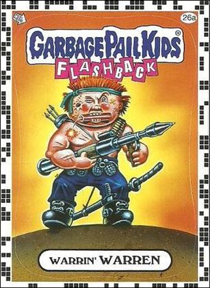 Garbage Pail Kids: Flashback Series 2 (White Border Base Set) card 26a Warrin' Warren