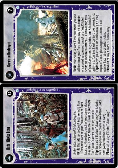 Star Wars: Endor Limited (Base Set) card 168 Rebel Strike Team / Garrison Deployed