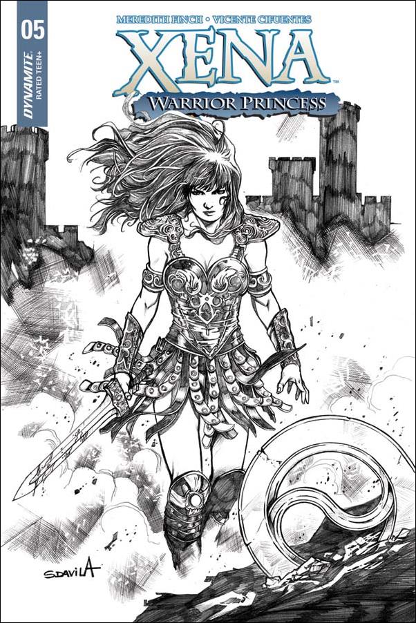 Xena: Warrior Princess (2018) issue 5-E Sergio Davila 1:25 Black & White Cover