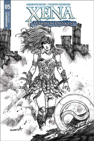 Xena: Warrior Princess (2018) issue 5-E Sergio Davila 1:25 Black & White Cover