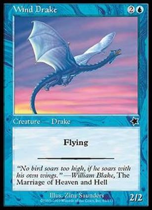 Magic the Gathering: Starter 1999 (Base Set) card 61 Wind Drake