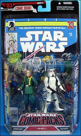 Star Wars: 30th Anniversary Collection Comic Packs (2006) figure 3-B Governor Tarkin & Stormtrooper (No Blue Hilights)