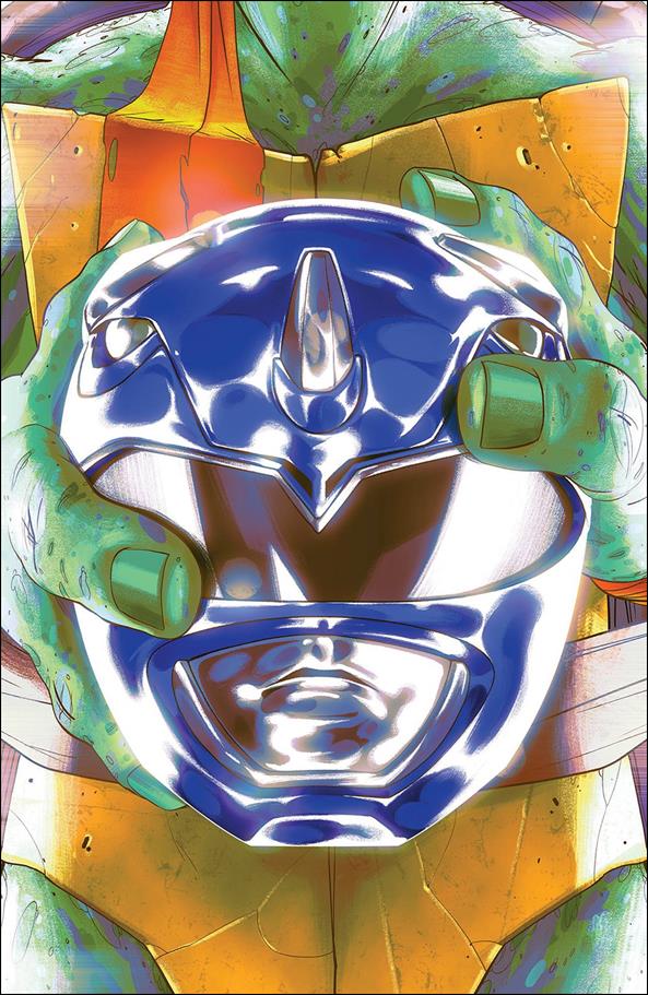 Mighty Morphin Power Rangers/Teenage Mutant Ninja Turtles issue 3-D Goni Montes "Mikey/Blue Ranger" Cover