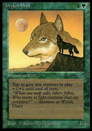 Magic the Gathering: Arabian Nights (Base Set) card 55 Wyluli Wolf