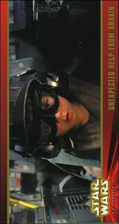 Star Wars: Episode I Widevision: Series 1 (Base Set) card 73 Unexpected Help from Anakin