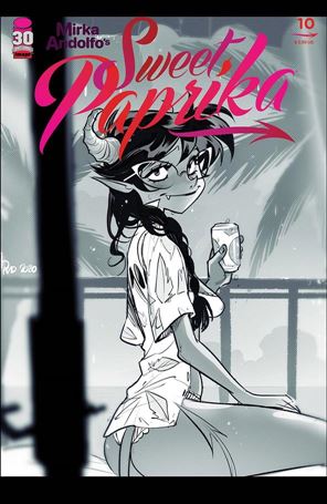 Mirka Andolfo's Sweet Paprika issue 10 Black & White Cover