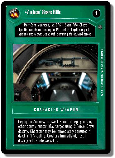 Star Wars: Dagobah Limited (Base Set) card 89 Zuckuss' Snare Rifle