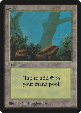 Magic the Gathering: Limited Edition Beta (Base Set) card 292-B Forest