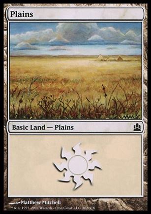 Magic the Gathering: Commander (Base Set) card 302 Plains