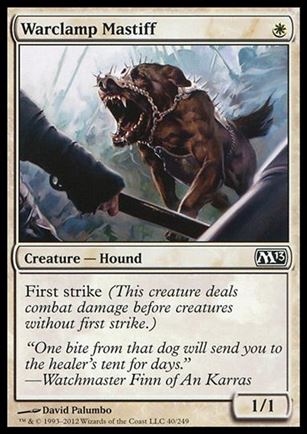 Magic the Gathering: 2013 Core Set (Base Set) card 40 Warclamp Mastiff
