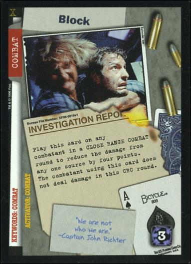 X-Files: Premiere Edition (Base Set) card XF96-0019v1 Block