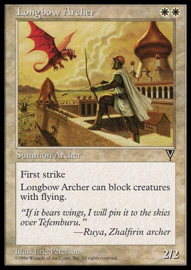 Magic the Gathering: Visions (Base Set) card 12 Longbow Archer