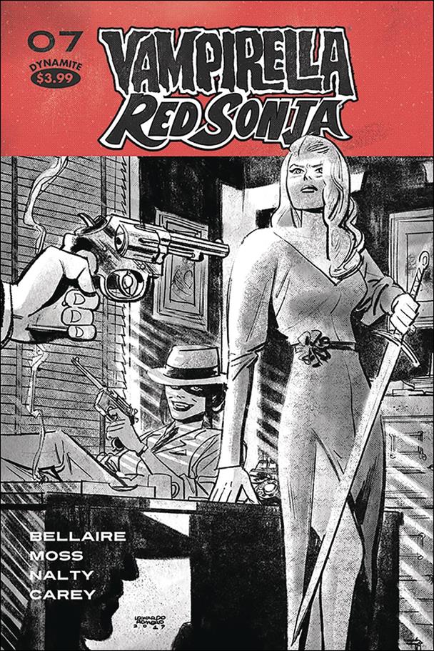 Vampirella / Red Sonja issue 7-Q Leonardo Romero 1:40 Black & White Cover