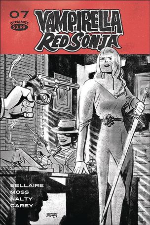 Vampirella / Red Sonja issue 7-Q Leonardo Romero 1:40 Black & White Cover