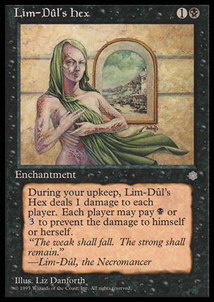 Magic the Gathering: Ice Age (Base Set) card 146 Lim-Dul's Hex