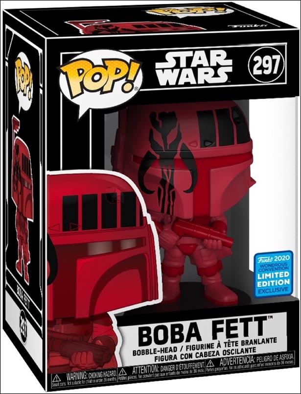 POP! Star Wars figure 297-I Boba Fett (Futura Red) Wondrous Convention