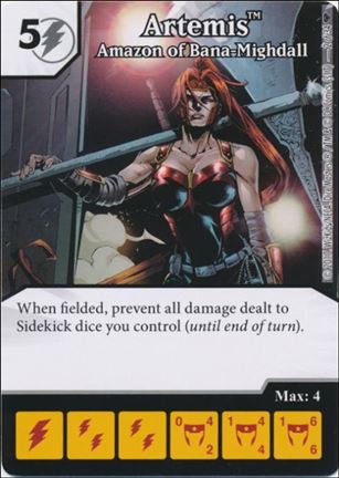 DC Comics Dice Masters Superman and Wonder Woman Starter Set card 2 Artemis: Amazon of Bana-Mighdall